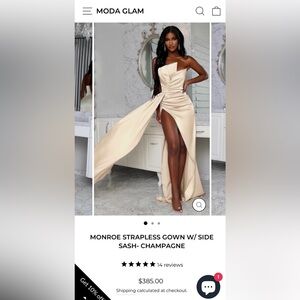 Beautiful formal, wedding guest, or even prom dress never worn,size 12.